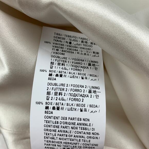 SAINT LAURENT Size 4 White Viscose Strapless Cutout Cocktail Dress - Picture 4 of 6